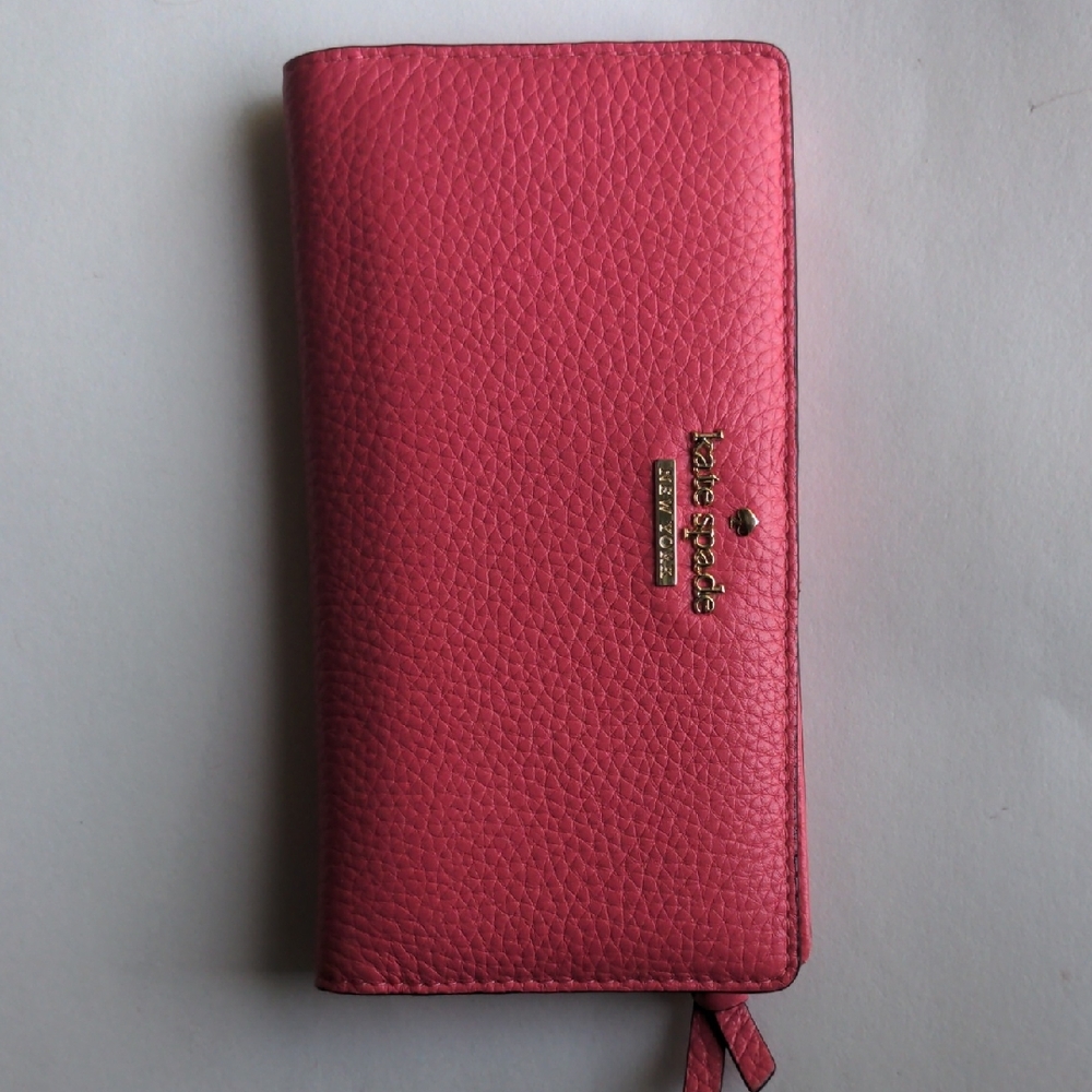 Kate Spade Pink Leather Wallet New York Leila (barbie pink)